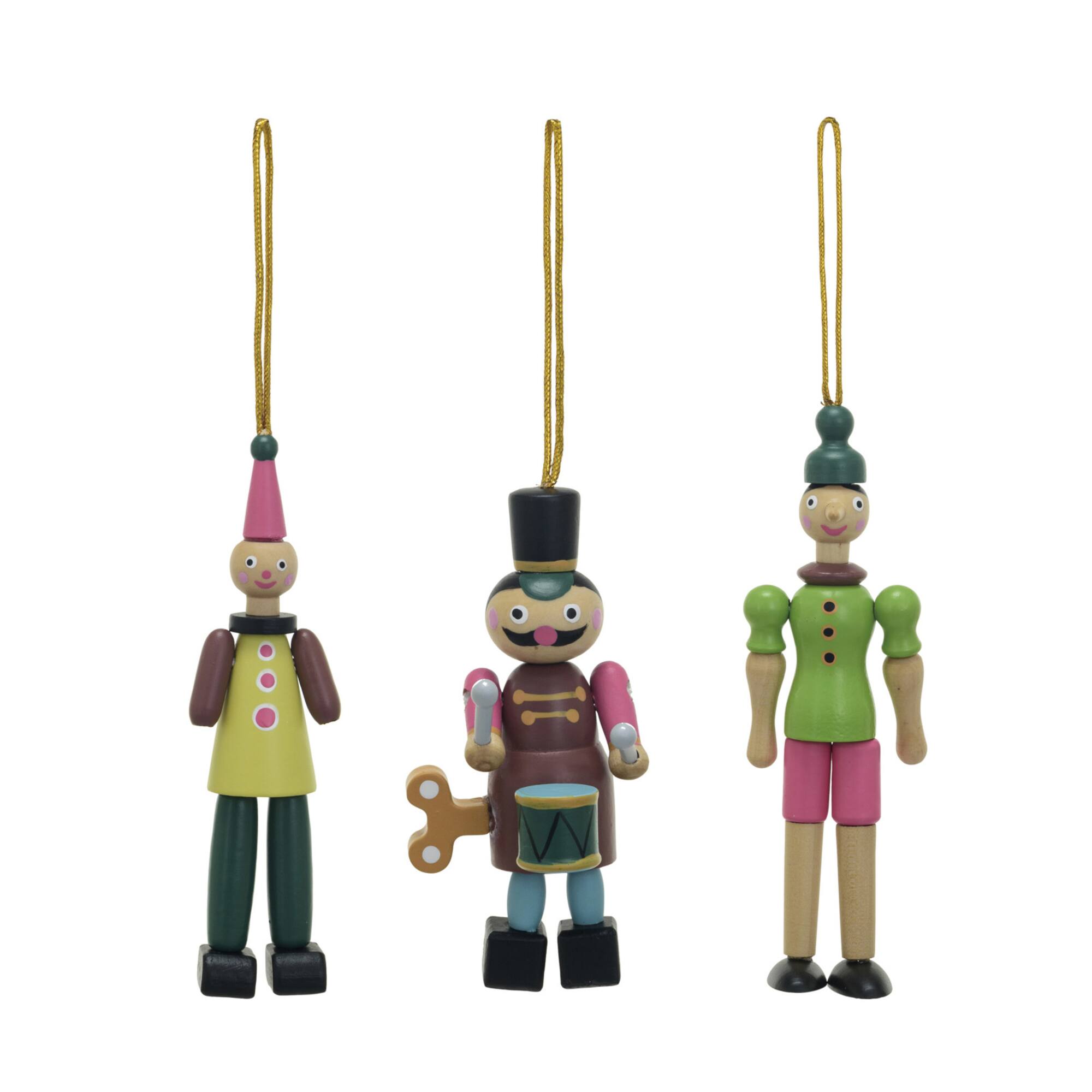 Hello Honey® Multicolor Decorative Wood Toy Ornament Set